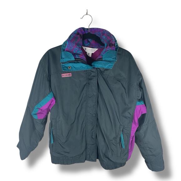 Vintage Columbia Jacket Women's Medium Black Bugaboo 3-In-1 Full Zip Outdoor - Picture 1 of 7